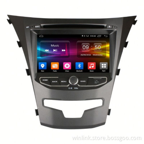 Ownice Android 6.0 Cortex A53 4core car dvd gps for ssangyong korando support TPMS +2G Ram